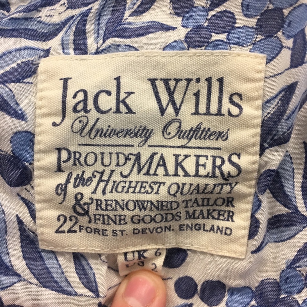 Jack Wills Blueberry Print Romper, Size 2 - Picture 4 of 8